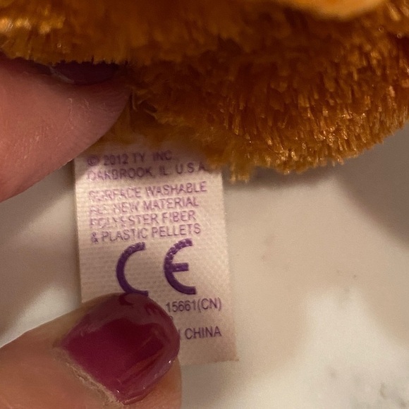 Ty Beanie Boos Thankful the Turkey 2012 Retired Solid Eyes   No Heart Tag - Picture 9 of 9